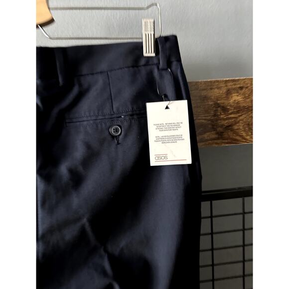 ASOS Men's Navy Skinny Fit Dress Pants | Size 33x32 - Picture 5 of 6
